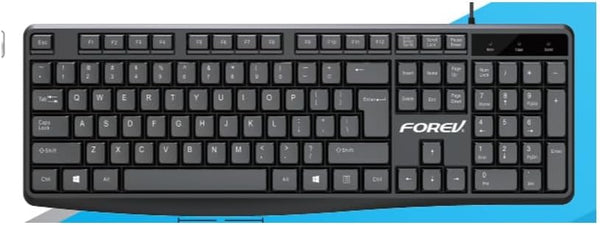 Wired USB keyboard, Black ; Arabic + English FV-K10