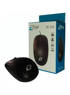 ZR-150 Wired USB Optical Mouse Black