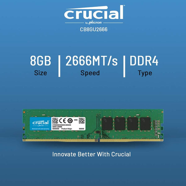 RAM PC New Crucial 2666 8G DDR4