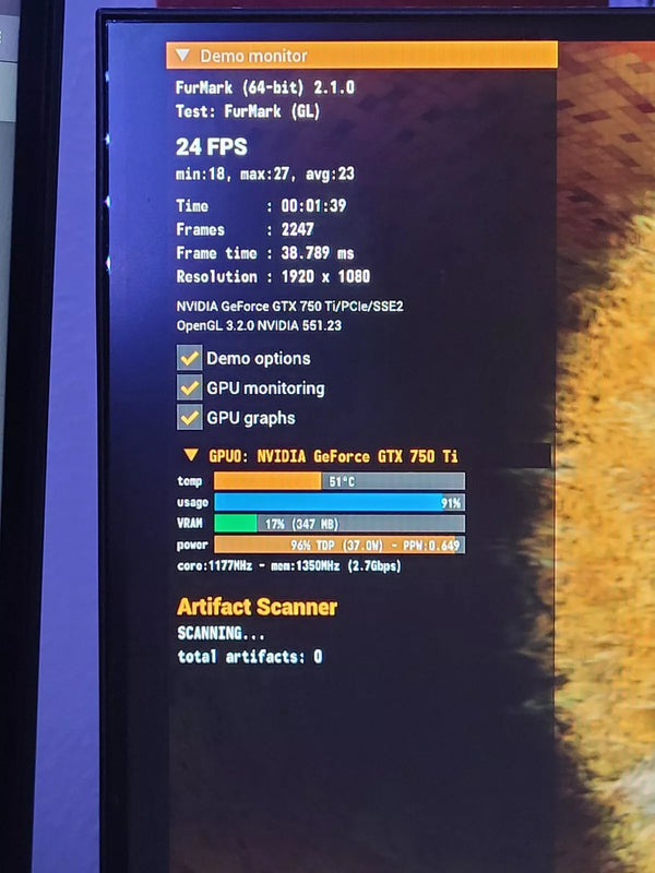 NVIDIA GTX 750TI 2G DDR5 graphics card